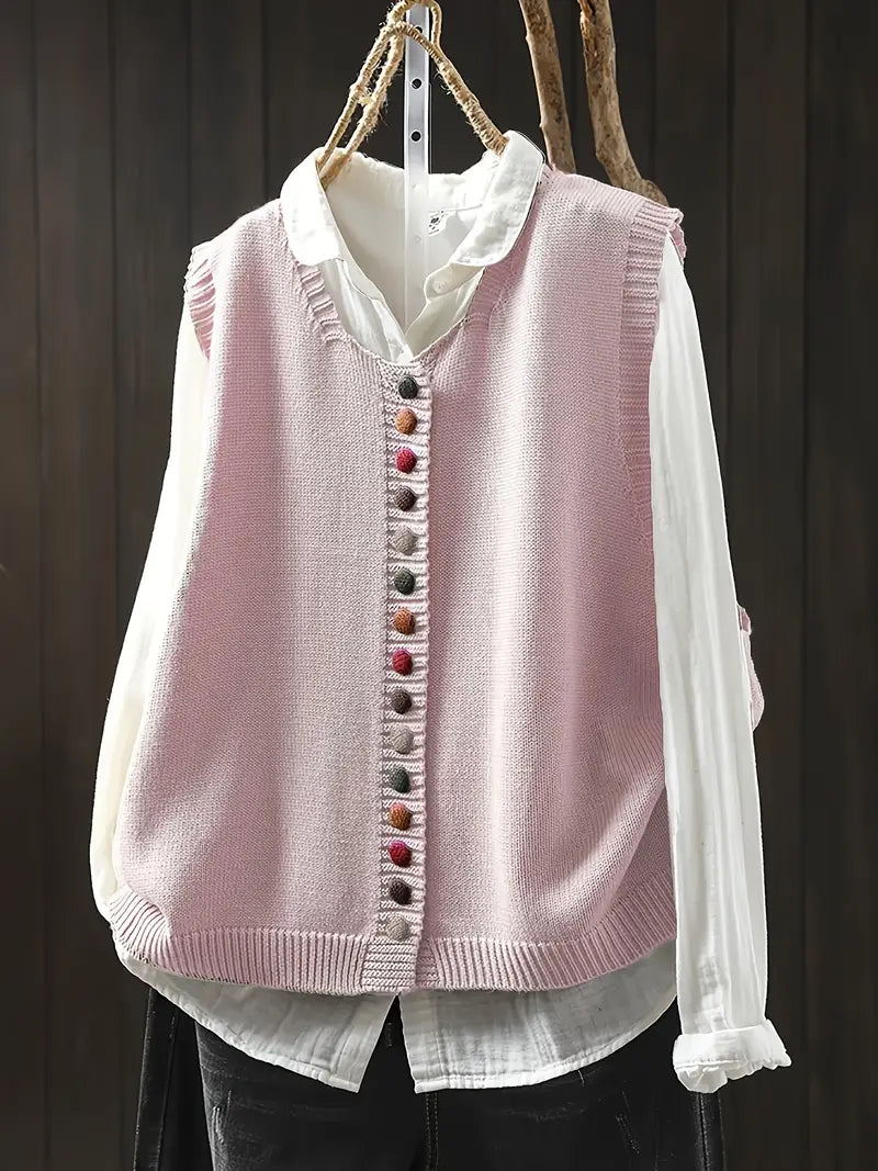 Sofia™ | Ærmeløs Strikket Vest