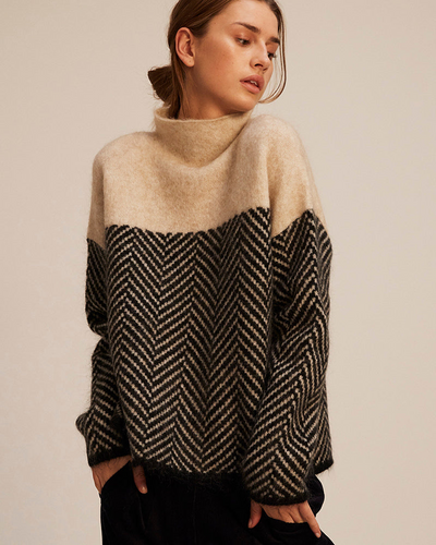 Sofia™ | Bomulds-rullekravesweater