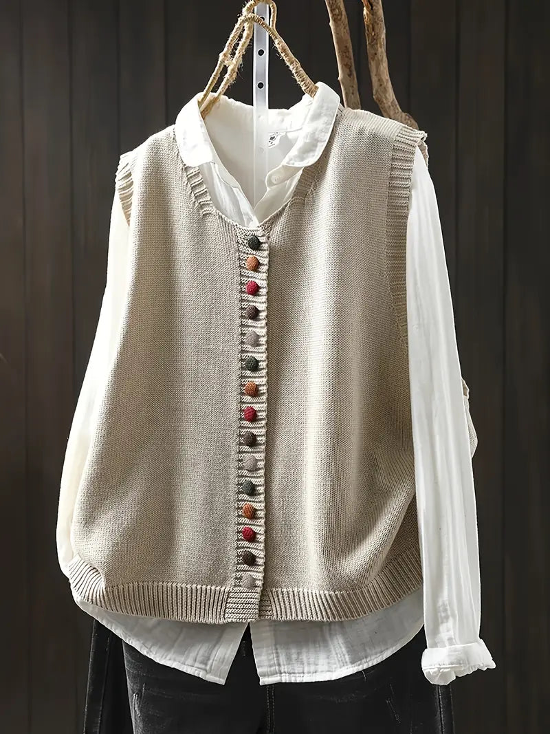 Sofia™ | Ærmeløs Strikket Vest