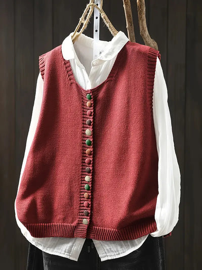 Sofia™ | Ærmeløs Strikket Vest