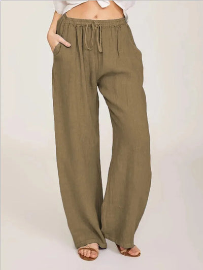 Ella™ Pantalon Oversize Femme – Coton & Lin, Streetwear Chic