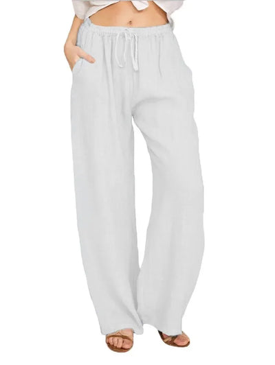 Ella™ Pantalon Oversize Femme – Coton & Lin, Streetwear Chic