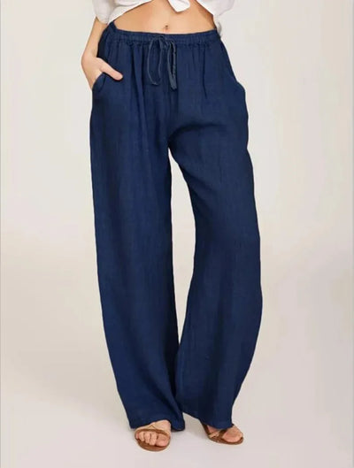 Ella™ Pantalon Oversize Femme – Coton & Lin, Streetwear Chic