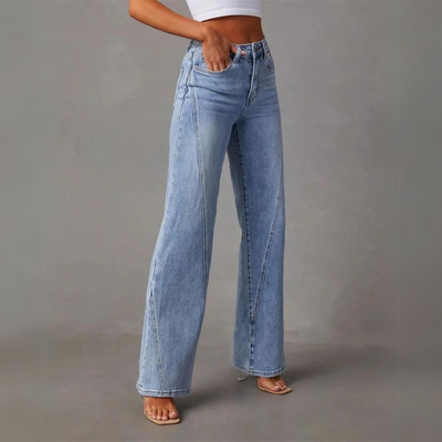 Sofia™ | Stilfulde Højtaljede Wide-Leg Jeans