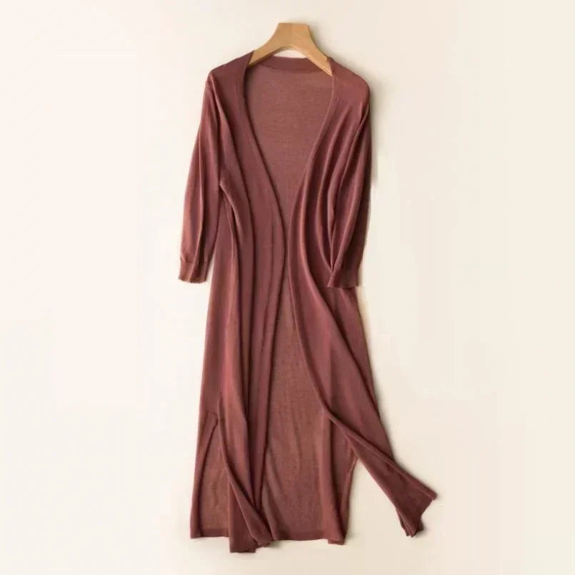 Sofia™ | Stilfuld Behagelig Lang Cardigan