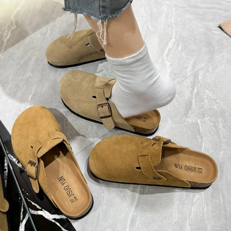 Ella™ – Stilfuld & Komfortabel: Vintage Dames Sandaler med Tyk Sål – Efterårstrend 2025