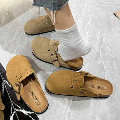 Ella™ – Stilfuld & Komfortabel: Vintage Dames Sandaler med Tyk Sål – Efterårstrend 2025