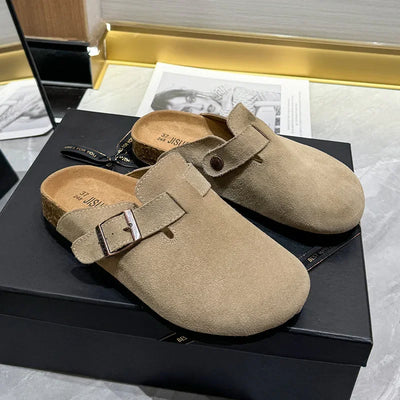 Ella™ – Stilfuld & Komfortabel: Vintage Dames Sandaler med Tyk Sål – Efterårstrend 2025