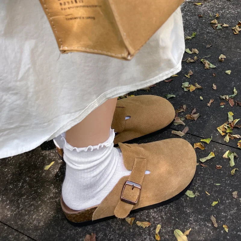 Ella™ – Stilfuld & Komfortabel: Vintage Dames Sandaler med Tyk Sål – Efterårstrend 2025