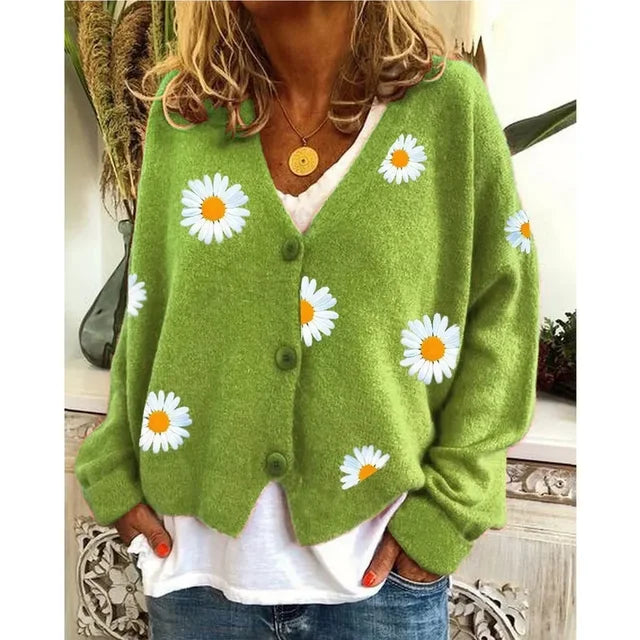 Theresia – Broderet Marguerit Cardigan