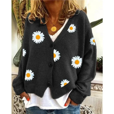 Theresia – Broderet Marguerit Cardigan