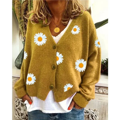 Theresia – Broderet Marguerit Cardigan