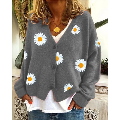 Theresia – Broderet Marguerit Cardigan