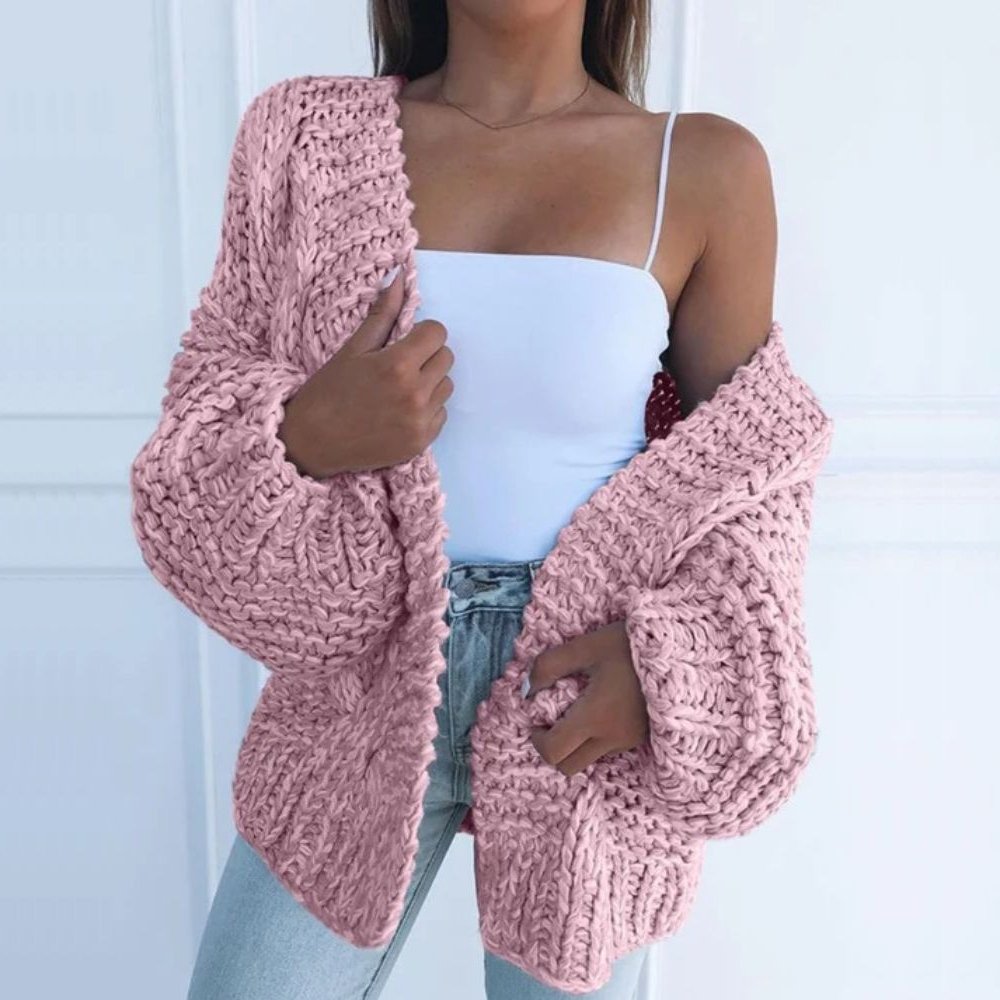Sofia™ | Oversize Strikvest til Hygge
