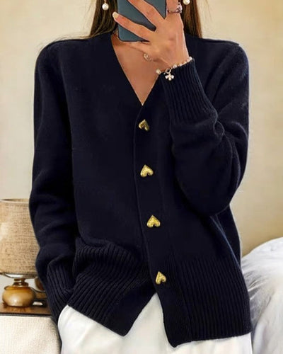 Sofia™ | Elegant Strikket Cardigan med Knapper