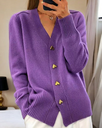 Sofia™ | Elegant Strikket Cardigan med Knapper